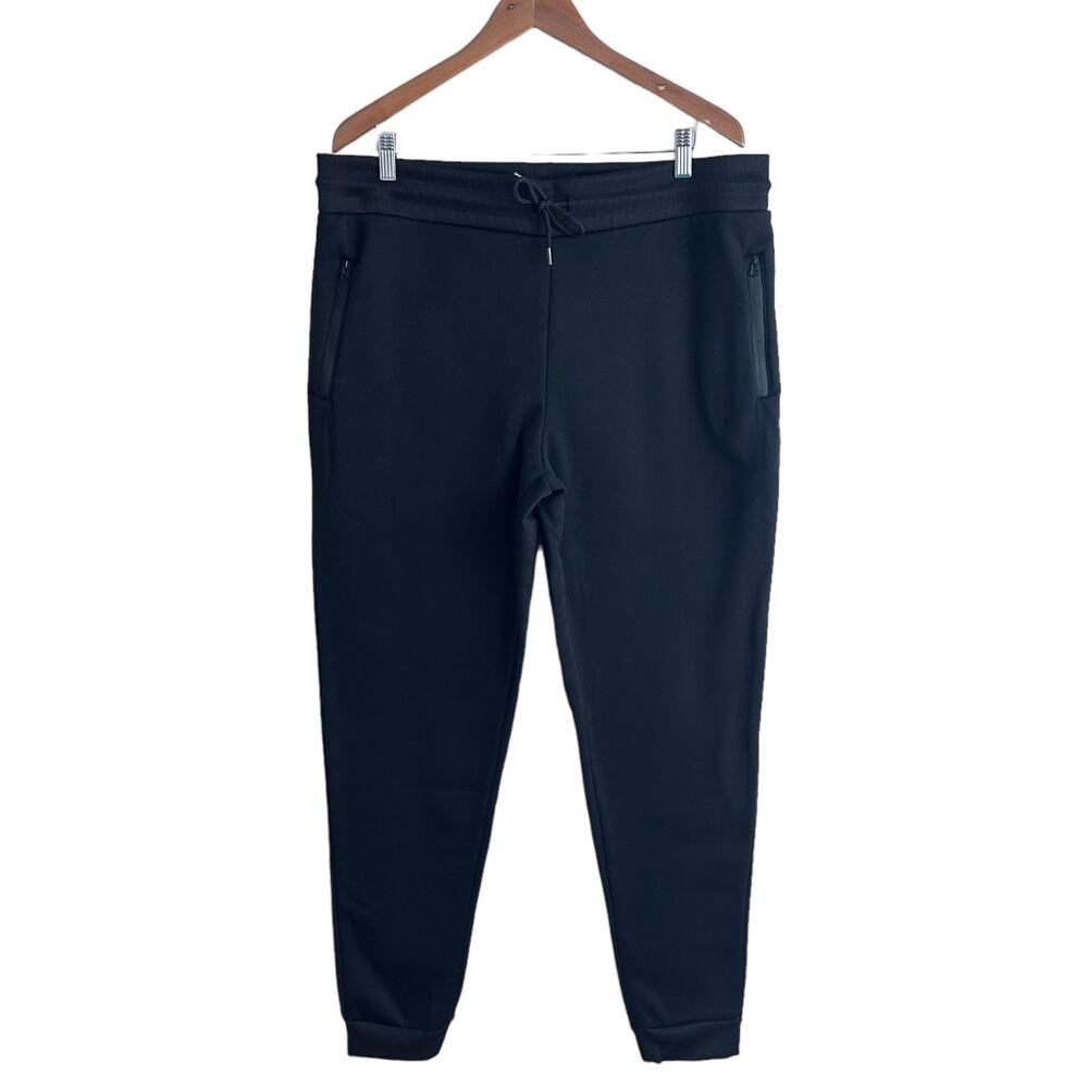 Rudolph Sportswear Jogger Pants Black Fleece Sweatpants Mens 2XL Activewear New